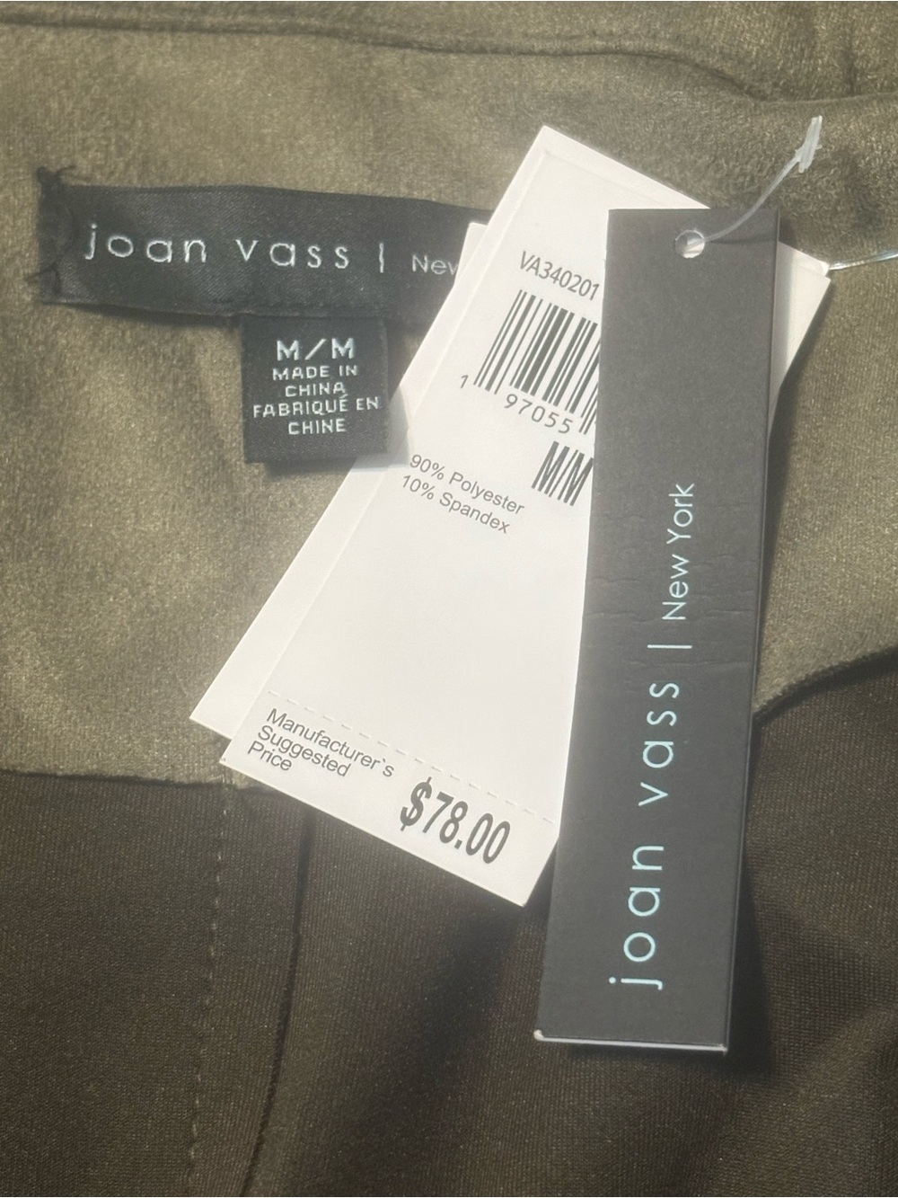 Joan Vass Olive Longline Sleeveless Vest - Picture 5 of 6
